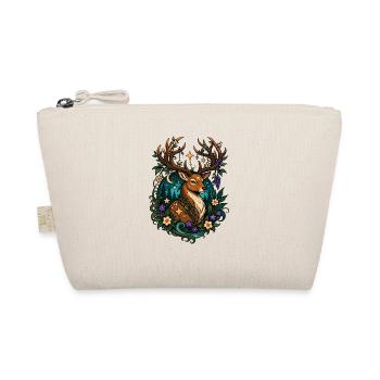 Starry Night Deer with Flower Garland - Organic Pouch - nature - Front