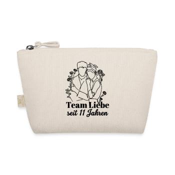 Team Liebe seit 11 Jahren Jahrestag Geschenk Paar - Bio-Täschchen - Natur - Vorne