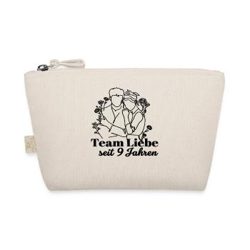 Team Liebe seit 9 Jahren Jahrestag Geschenk Paar - Bio-Täschchen - Natur - Vorne