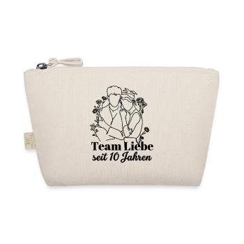 Team Liebe seit 10 Jahren Jahrestag Geschenk Paar - Bio-Täschchen - Natur - Vorne