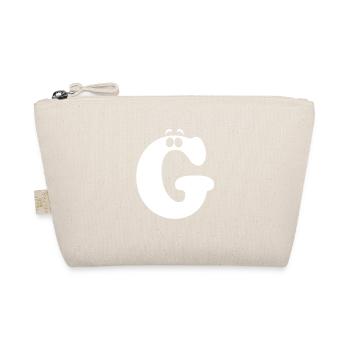 Large G Style Print | Letter G funny G logo - Organic Pouch - nature - Front