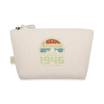 80th Birthday Gift 1946 Vintage Retro - Organic Pouch - nature - Front