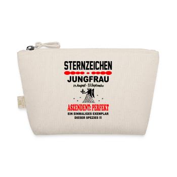 Jungfrau Sternzeichen Horoskop Aszendent Perfekt - Bio-Täschchen - Natur - Vorne