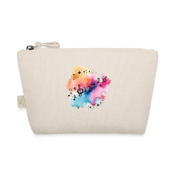 Music Notes Watercolor Colorful Stars T-Shirt - Organic Pouch - nature - Front