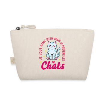 Humour Chat Je Préfère Les Chats Mignon - Trousse biologique - nature - Devant
