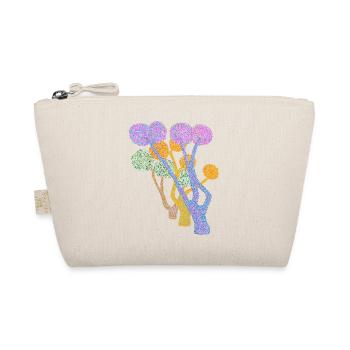 Dotted Colour Tree Pompom Forest - Organic Pouch - nature - Front