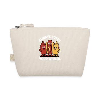Always cover the Viennese! Funny hot dog - Organic Pouch - nature - Front