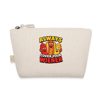 Always cover the Viennese! Funny hot dog - Organic Pouch - nature - Front