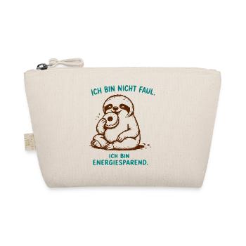 Ich bin nicht faul – Energiesparend Sloth - Bio-Täschchen - Natur - Vorne