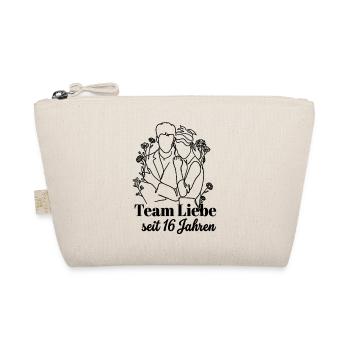 Team Liebe seit 16 Jahren Jahrestag Geschenk Paar - Bio-Täschchen - Natur - Vorne