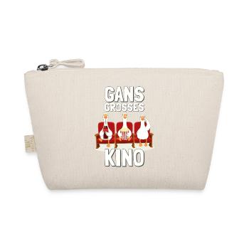GANS GROßES KINO - rot/beige Gänse - Bio-Täschchen - Natur - Vorne