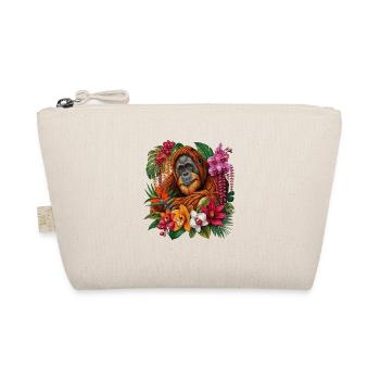 Orangutan in the tropical blossom forest - Organic Pouch - nature - Front