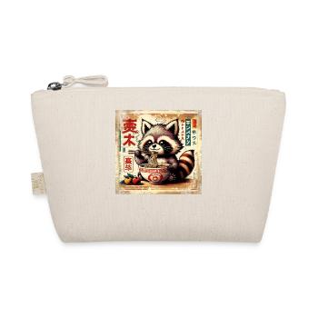 Waschbär Ramen Vintage Poster Style - Bio-Täschchen - Natur - Vorne