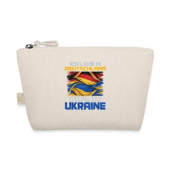 Deutschland liebt Ukraine Flagge - Bio-Täschchen - Natur - Vorne