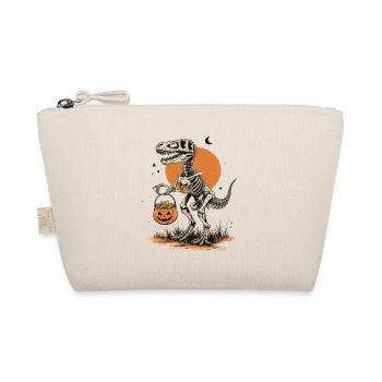 Halloween Dinosaur Skeleton Rex Meme Halloween - Organic Pouch - nature - Front