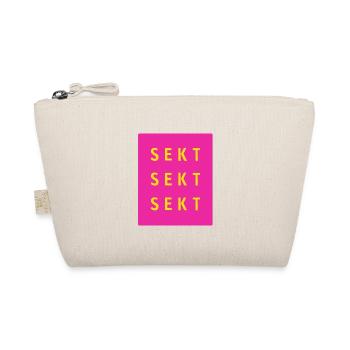 Sekt Dreifach Neon Pink - Bio-Täschchen - Natur - Vorne