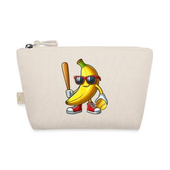 Banana Sunglasses Playing Softball - Organic Pouch - nature - Front