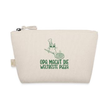 Opa macht die weltbeste Pizza Retro Katze - Bio-Täschchen - Natur - Vorne