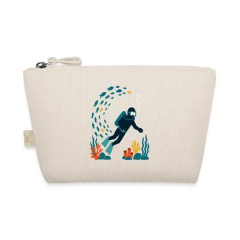 Underwater divers and colorful coral life - Organic Pouch - nature - Front