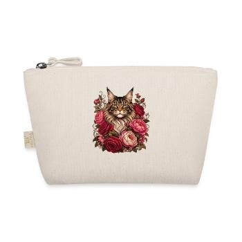 Cat in a wreath of flowers - Organic Pouch - nature - Front