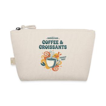 Petit-déjeuner, bonheur du matin, café et croissants - Trousse biologique - nature - Devant