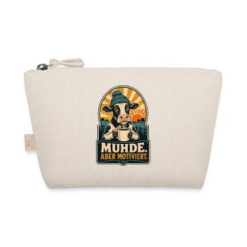 Muhde Aber Motiviert Kuh Shirt - Bio-Täschchen - Natur - Vorne