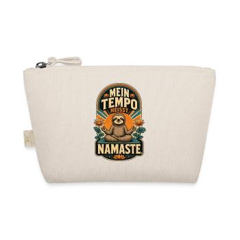 Faultier Mein Tempo Heißt Namaste Shirt - Bio-Täschchen - Natur - Vorne
