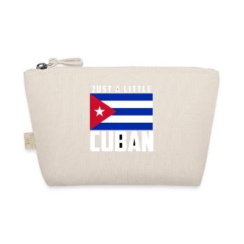 Just A Little Cuban Cuba Flag Cuban Pride - Organic Pouch - nature - Front