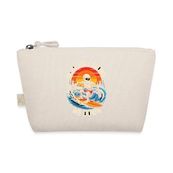 Hair Just Slows Me Down Skeleton Surfer Bald - Organic Pouch - nature - Front