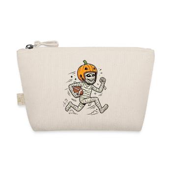 Halloween, America Football, Mummy - Organic Pouch - nature - Front