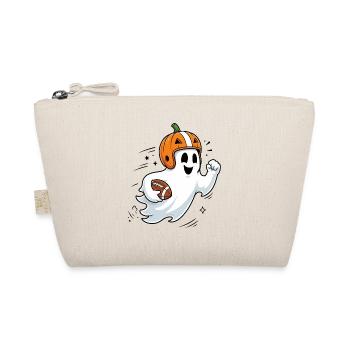 Halloween, America Football, Ghost - Organic Pouch - nature - Front