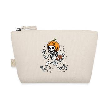 Halloween, America Football, Skeleton - Organic Pouch - nature - Front