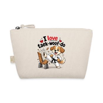 I Love Taek-woof-do Martial Arts Puppy - Organic Pouch - nature - Front