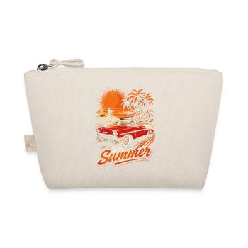 Summer Vintage Convertible and Surf - Organic Pouch - nature - Front