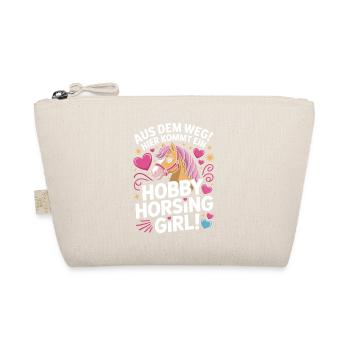 Hobby Horsing Girl Steckenpferd Pony Reiten Pferde - Bio-Täschchen - Natur - Vorne