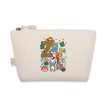 Z Is For Zoo Party Jungle Zoo Birthday Animals - Organic Pouch - nature - Front