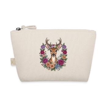 Deer Fawn Flowers Folk Festival Traditional Costumes Replacement Women - Organic Pouch - nature - Front
