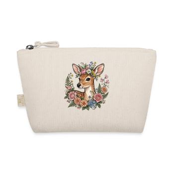 Deer Fawn Flowers Folk Festival Traditional Costumes Replacement Women - Organic Pouch - nature - Front