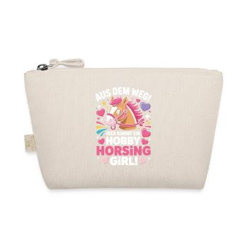Hobby Horsing Girl Steckenpferd Pony Reiten Pferde - Bio-Täschchen - Natur - Vorne