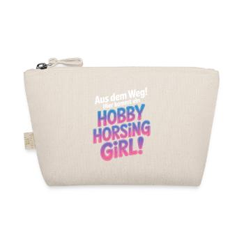 Hobby Horsing Girl Steckenpferd Pony Reiten Pferde - Bio-Täschchen - Natur - Vorne