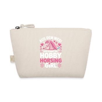 Hobby Horsing Girl Steckenpferd Pony Reiten Pferde - Bio-Täschchen - Natur - Vorne