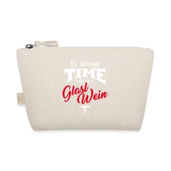 It's always Time for a glass of wine - Organic Pouch - nature - Front