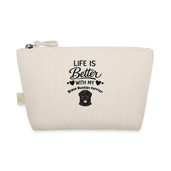 La vie est meilleure avec mon noir - Trousse biologique - nature - Devant