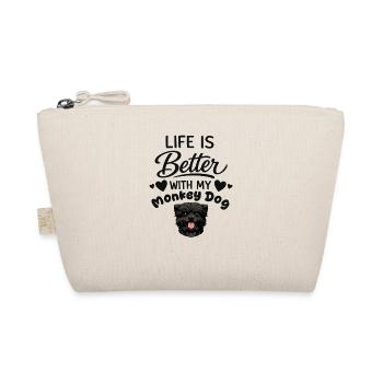 Life is better with my Affenpinscher dog - Organic Pouch - nature - Front