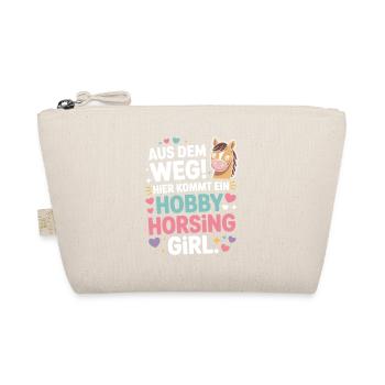 Hobby Horsing Girl Steckenpferd Pony Reiten Pferde - Bio-Täschchen - Natur - Vorne