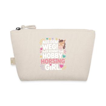 Hobby Horsing Girl Steckenpferd Pony Reiten Pferde - Bio-Täschchen - Natur - Vorne