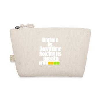 Funny Sysadmin Uptime Joke, IT Guy Server Humor - Organic Pouch - nature - Front