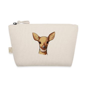 Pastel graphic suede head - Organic Pouch - nature - Front