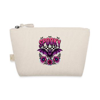 Spooky Bat Floral Neon Halloween - Organic Pouch - nature - Front