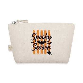 Spooky Season Bat Script - Horror Halloween - Organic Pouch - nature - Front